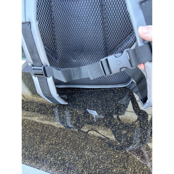 Rains Rolltop Rucksack W3, Metallic Grey, Waterproof, Padded Straps - Picture 3 of 8